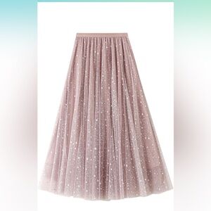 Women’s long tulle sparkle skirt